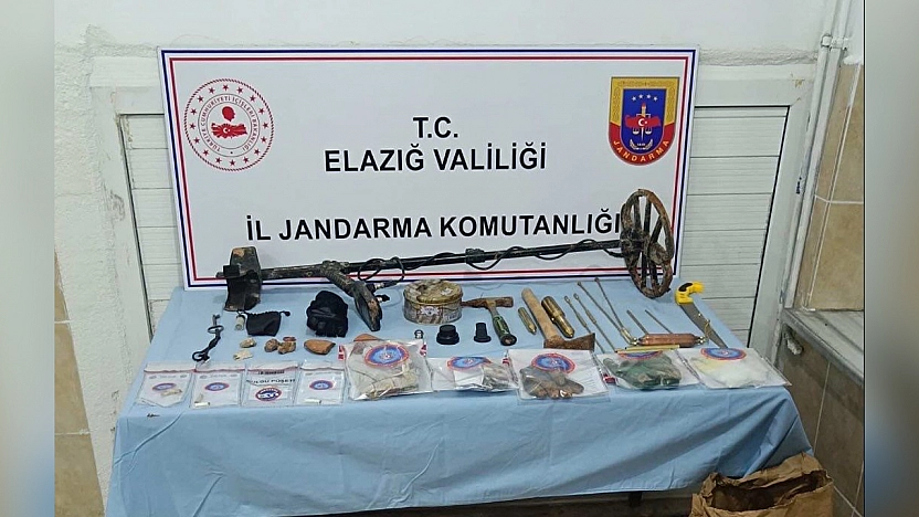 Elazığ'da izinsiz kazı yapan 3 şahıs suçüstü yakalandı