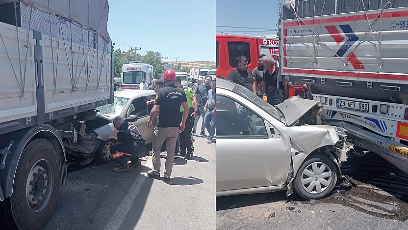 Elazığ'da korkutan kaza: 1 yaralı