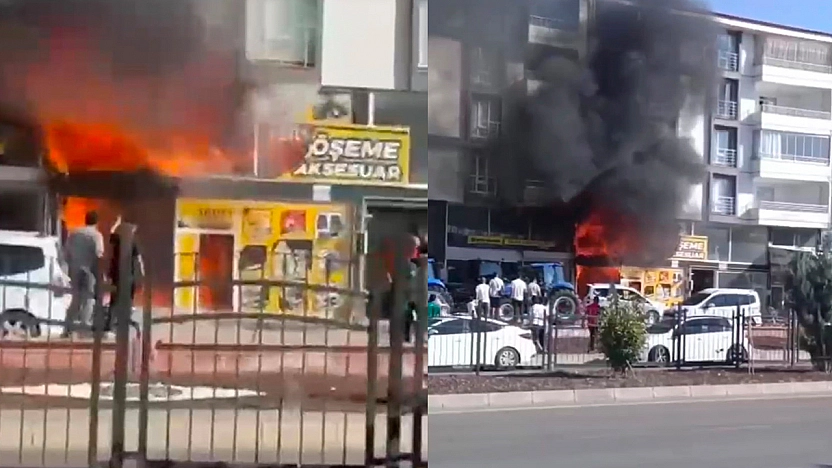 Elazığ'da korkutan yangın: İş yeri kullanılamaz hale geldi