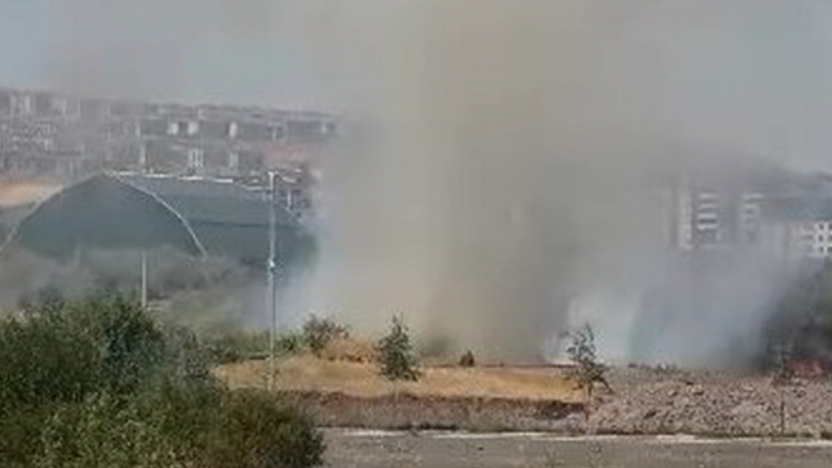 Elazığ'da otluk alanda yangın