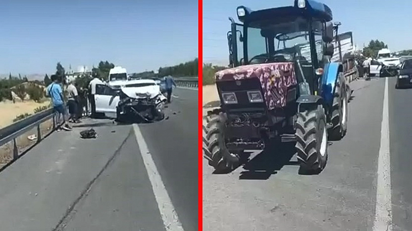 Elazığ'da otomobil ile traktör çarpıştı: 1 Yaralı
