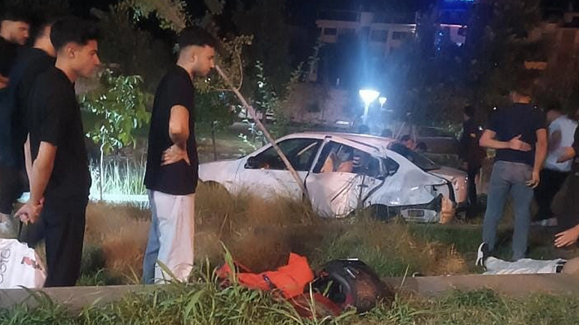 Elazığ'da otomobil Millet Bahçesi'ne daldı: 5 yaralı
