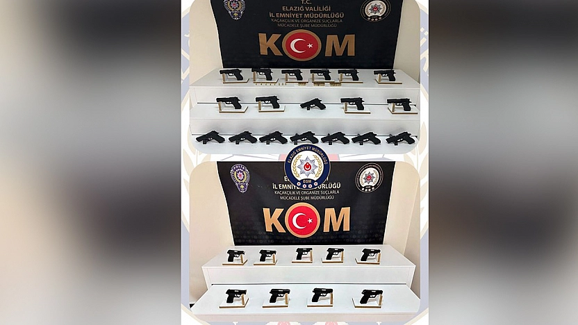 Elazığ'da silah ticaretine darbe: 28 ruhsatsız tabanca ele geçirildi
