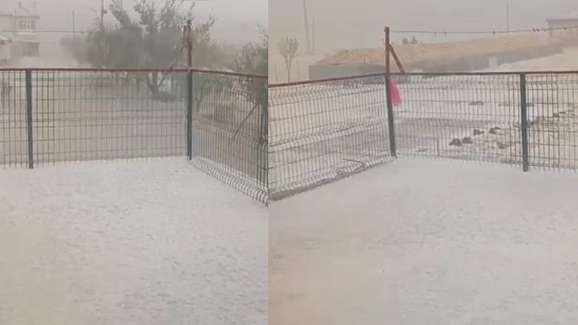 Elazığ'da soğuğun sebebi belli oldu: Şahinkaya'da dolu yağdı