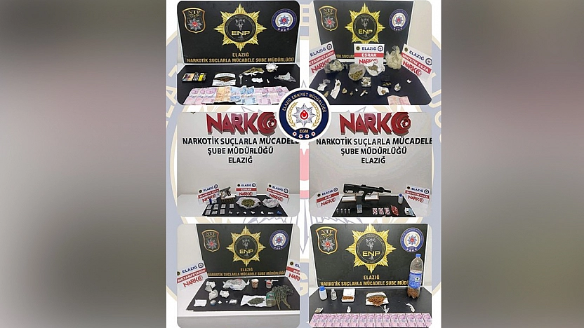 Elazığ'da uyuşturucu operasyonları: 8 şüpheli tutuklandı