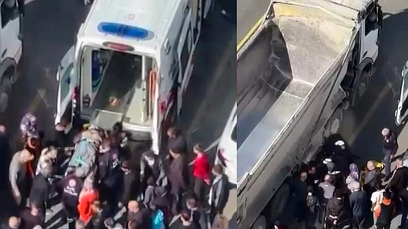 Elazığ'da yaya kamyonun altında kaldı