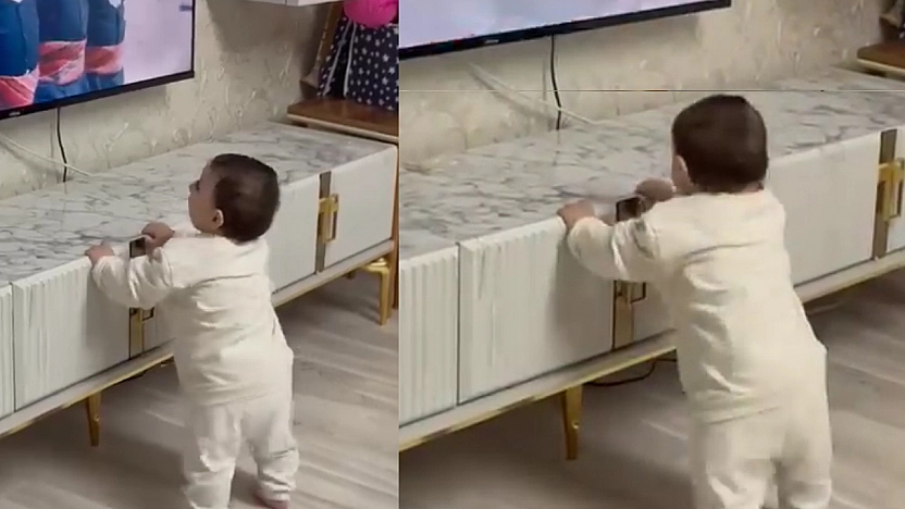 Elazığ türküsünü duyan minik bebeğin neşesi sosyal medyada gündem oldu