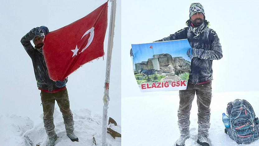 Elazığlı Sporcu Cumhuriyet Coşkusunu Erciyes Zirvesinde yaşadı