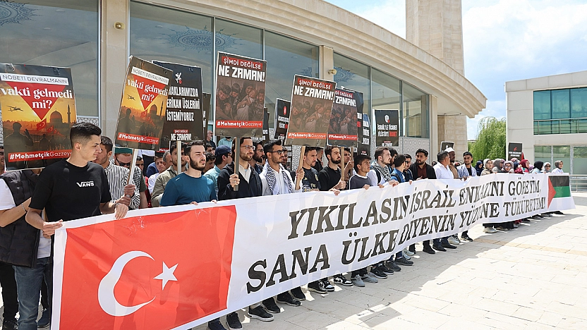 Fırat Üniversitesi öğrencileri Gazze için yürüdü