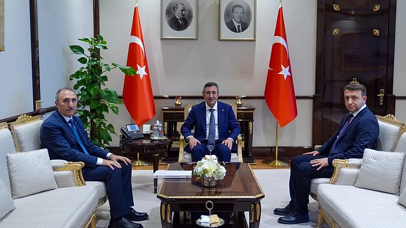 Fırat Üniversitesi Rektörü Göktaş'tan Cumhurbaşkanı Yardımcısı Yılmaz'a ziyaret