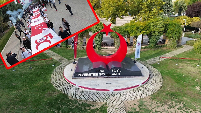 Fırat Üniversitesi'nde 50. yıl yürüyüşü coşkuyla gerçekleştirildi