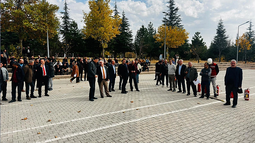 Fırat üniversitesinde yangın tatbikatı gerçekleştirildi