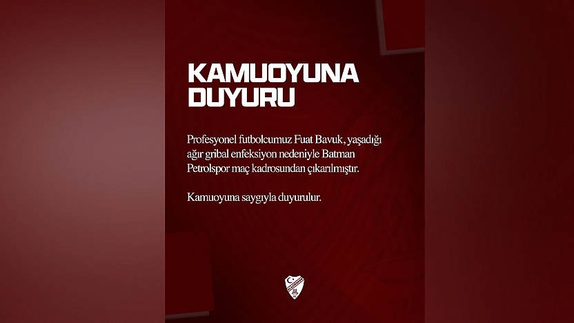 Fuat Bavuk, Batman Petrolspor maç kadrosundan çıkarıldı