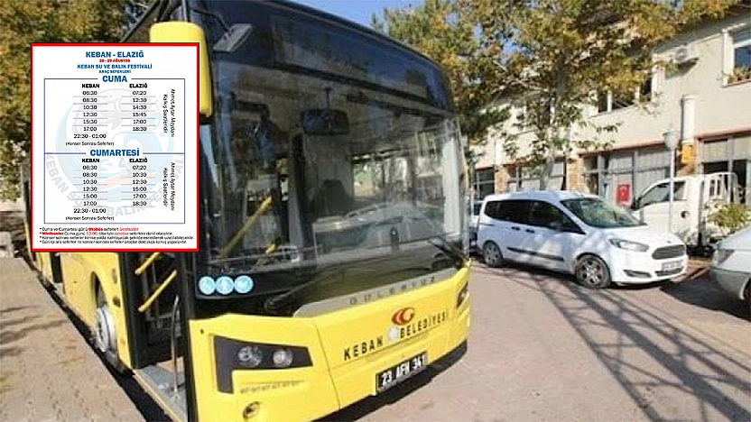 Keban su ve balık festivali'nde ücretsiz ulaşım güzergahları belli oldu