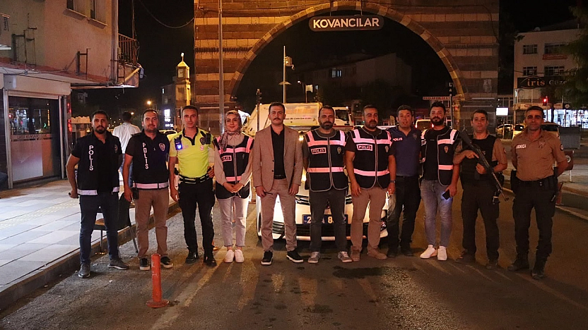 Kovancılar polisinden şok uygulama
