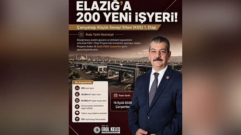Milletvekili Keleş: 'Çamyatağı Küçük Sanayi Sitesi'nde ihale tarihi kesinleşti'