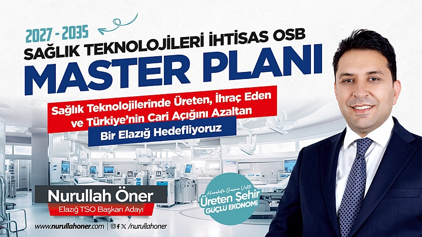 Nurullah Öner'den Elazığ'a 1.000 dönümlük sağlık teknolojileri OSB projesi
