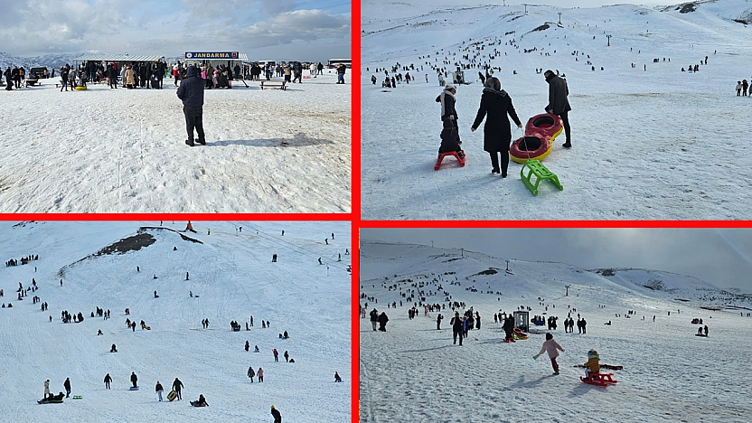 Rüzgara rağmen ilgi azalmadı: Elazığlılar Hazar Baba'ya akın etti