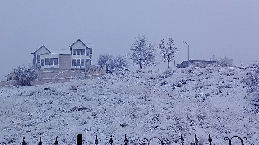 Tarihi Harput'ta kar, görsel şölen yarattı