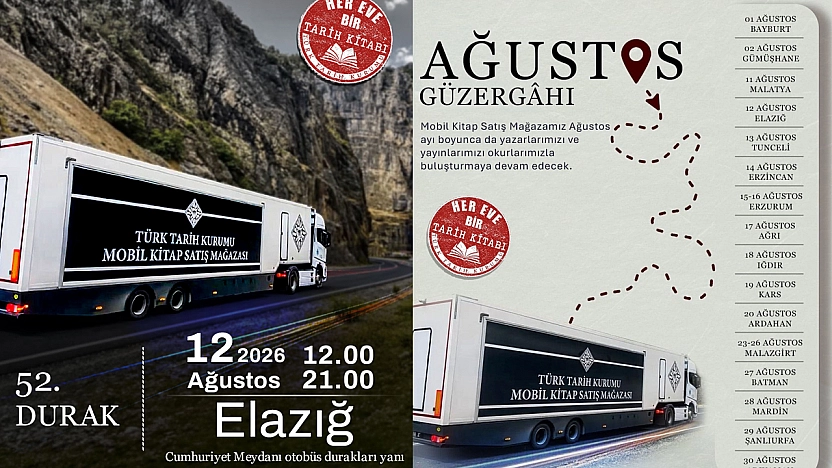 Türk Tarih Kurumu Mobil Kitap Satış Mağazası tüm Türkiye'de okurla buluşuyor