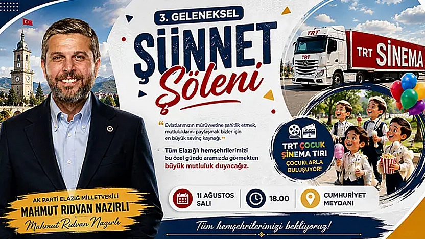 Vekil Nazırlı'dan tüm Elazığlılara davet! 'Evlatlarımızın mutluluğuna ortak olalım'
