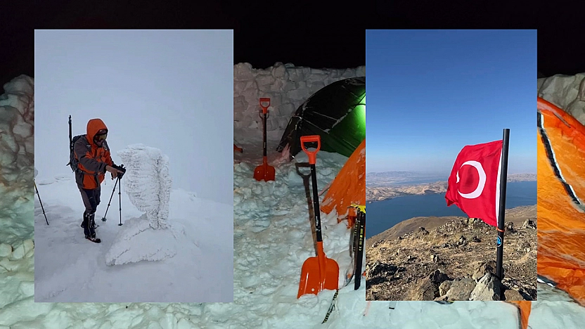 Yazın dalgalanan bayrak kışın buz kesti