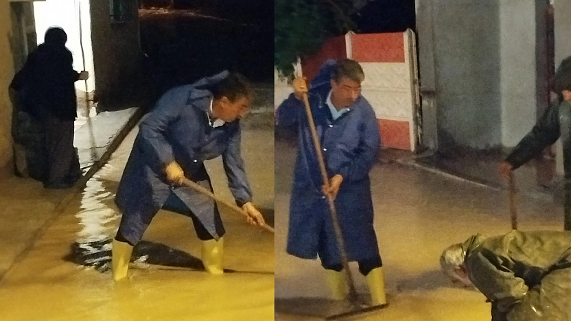 Yurtbaşı'nda ikinci sel felaketi! Başkan Nihat Doğan tüm ekipleriyle sahada