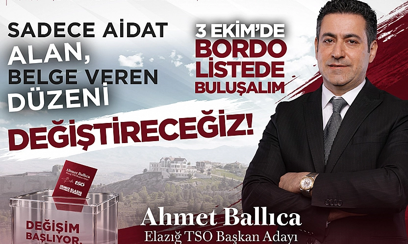 Ahmet Ballıca'dan 'bordo vizyon' mesajı: değişim başlıyor