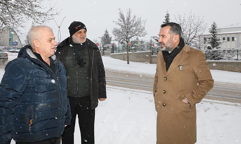 Başkan Şerifoğulları, karla mücadele çalışmalarını inceledi