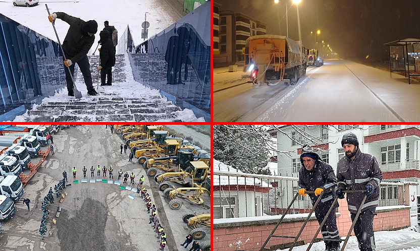 Ekiplerin karla mücadele başarısı