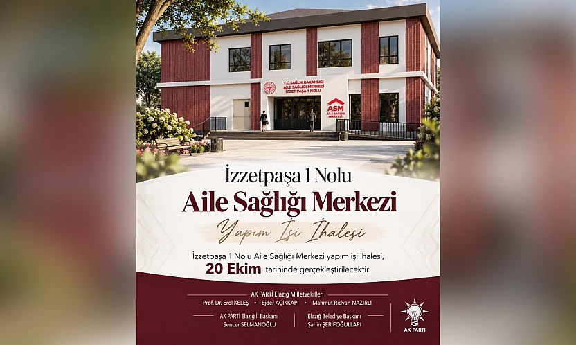 Elazığ'a yeni sağlık merkezi geliyor