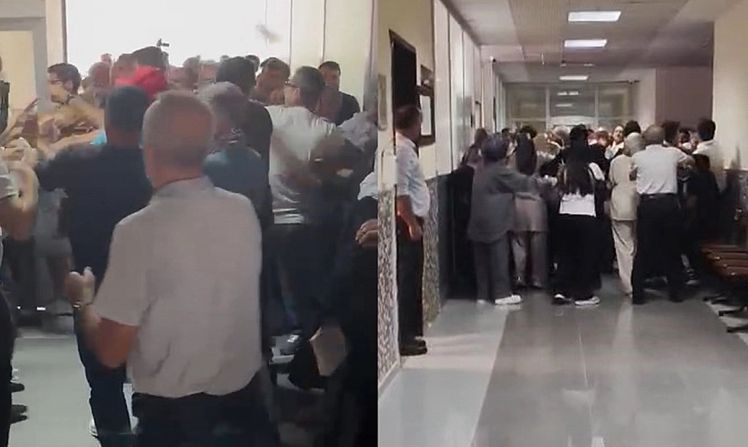 Elazığ Adliyesi'nde dava gerginliği! Tekme ve yumruklar havada uçuştu