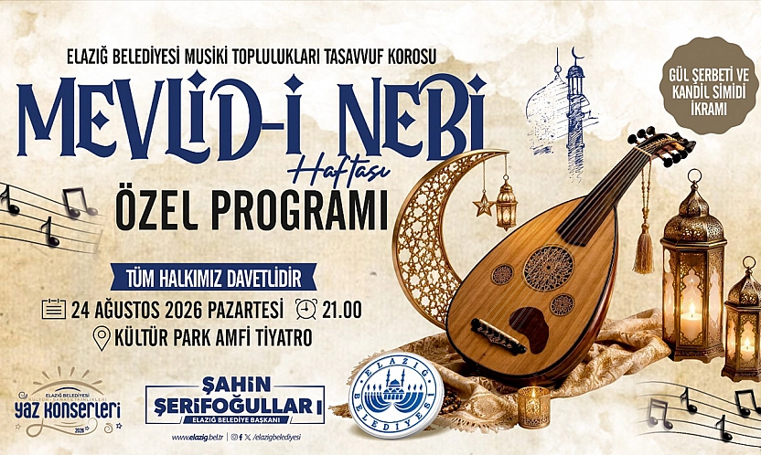Elazığ Belediyesi'nden Mevlid-İ Nebi Haftası özel programına davet