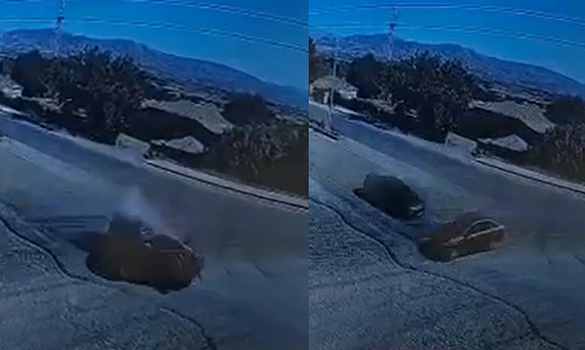Elazığ'da 2 kişinin öldüğü kaza kamerada