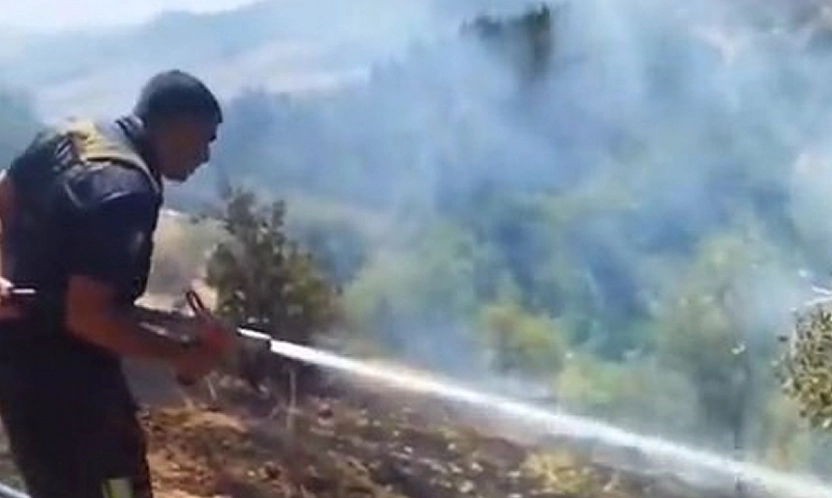 Elazığ'da bahçe yangını söndürüldü