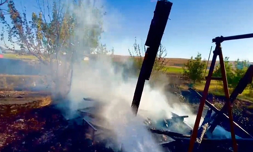 Elazığ'da bahçe yangını!