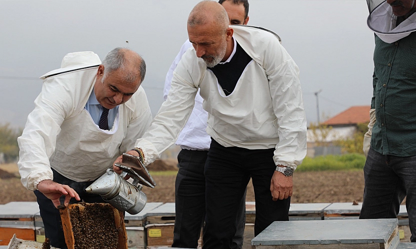 Elazığ'da coğrafi işaretli geven balı üretimi yerinde incelendi