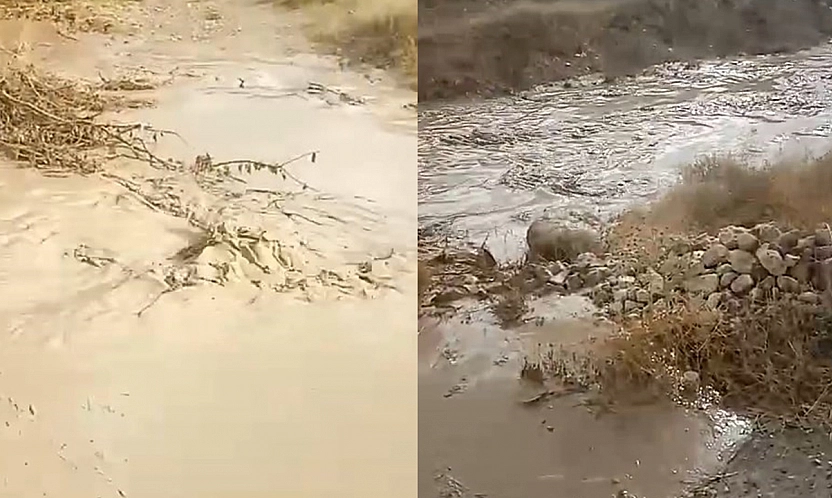 Elazığ'da dereler taştı