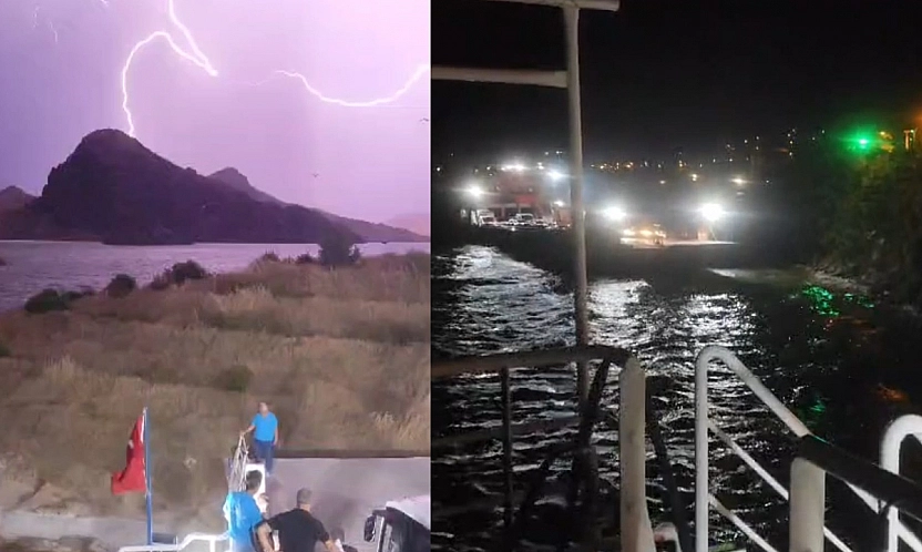 Elazığ'da fırtına feribotu iskeleye yanaştırmadı