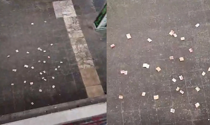 Elazığ'da gökten para yağdı