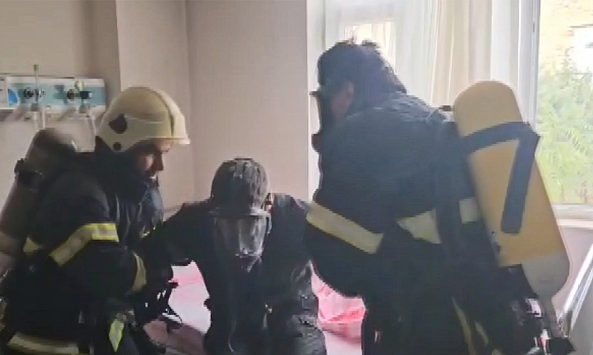 Elazığ'da hastanede yangın tatbikatı