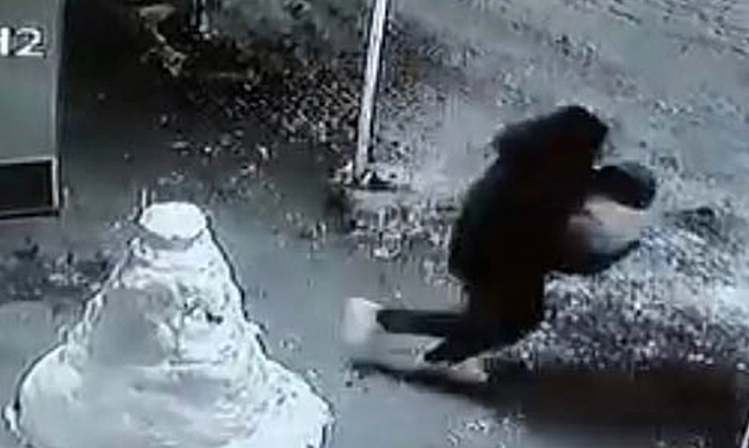 Elazığ'da ilginç hırsızlık: Kardan adamın kafasını alıp kaçtı