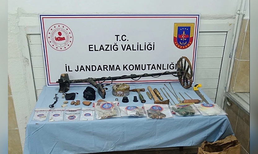 Elazığ'da izinsiz kazı yapan 3 şahıs suçüstü yakalandı