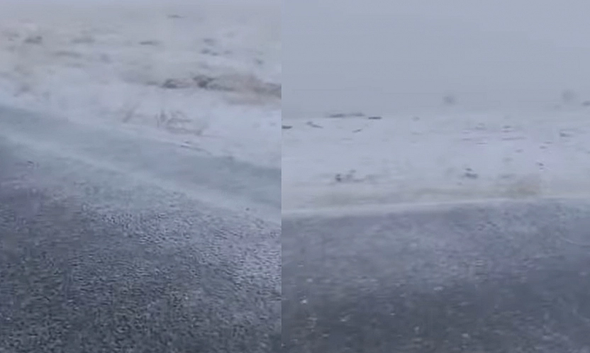 Elazığ'da kar yağışı etkili oldu