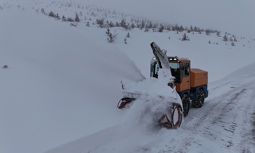 Elazığ'da karla mücadele aralıksız sürüyor