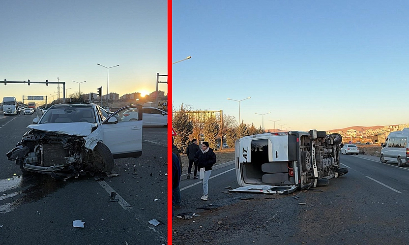 Elazığ'da kırmızı ışık ihlali kaza getirdi: 2 Yaralı