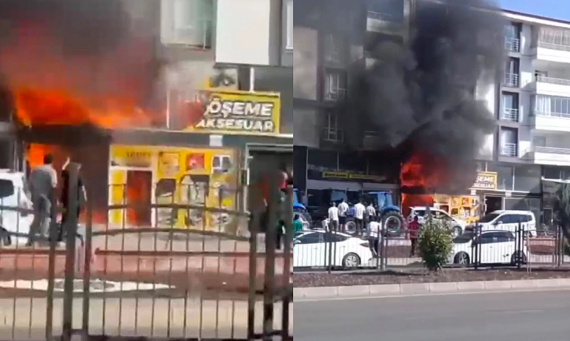 Elazığ'da korkutan yangın: İş yeri kullanılamaz hale geldi