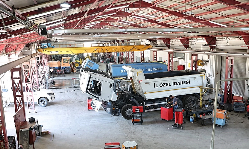 Elazığ'da makina ikmal atölyelerinde yoğun mesai