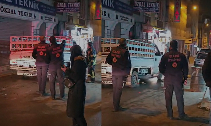 Elazığ'da motosikletin çarptığı pikapın yakıt deposu patladı