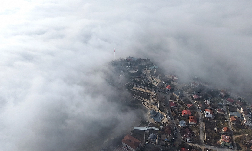 Elazığ'da sis manzarası havadan görüntülendi